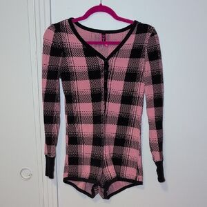 La SENZA Pink and Black One Piece Pajama